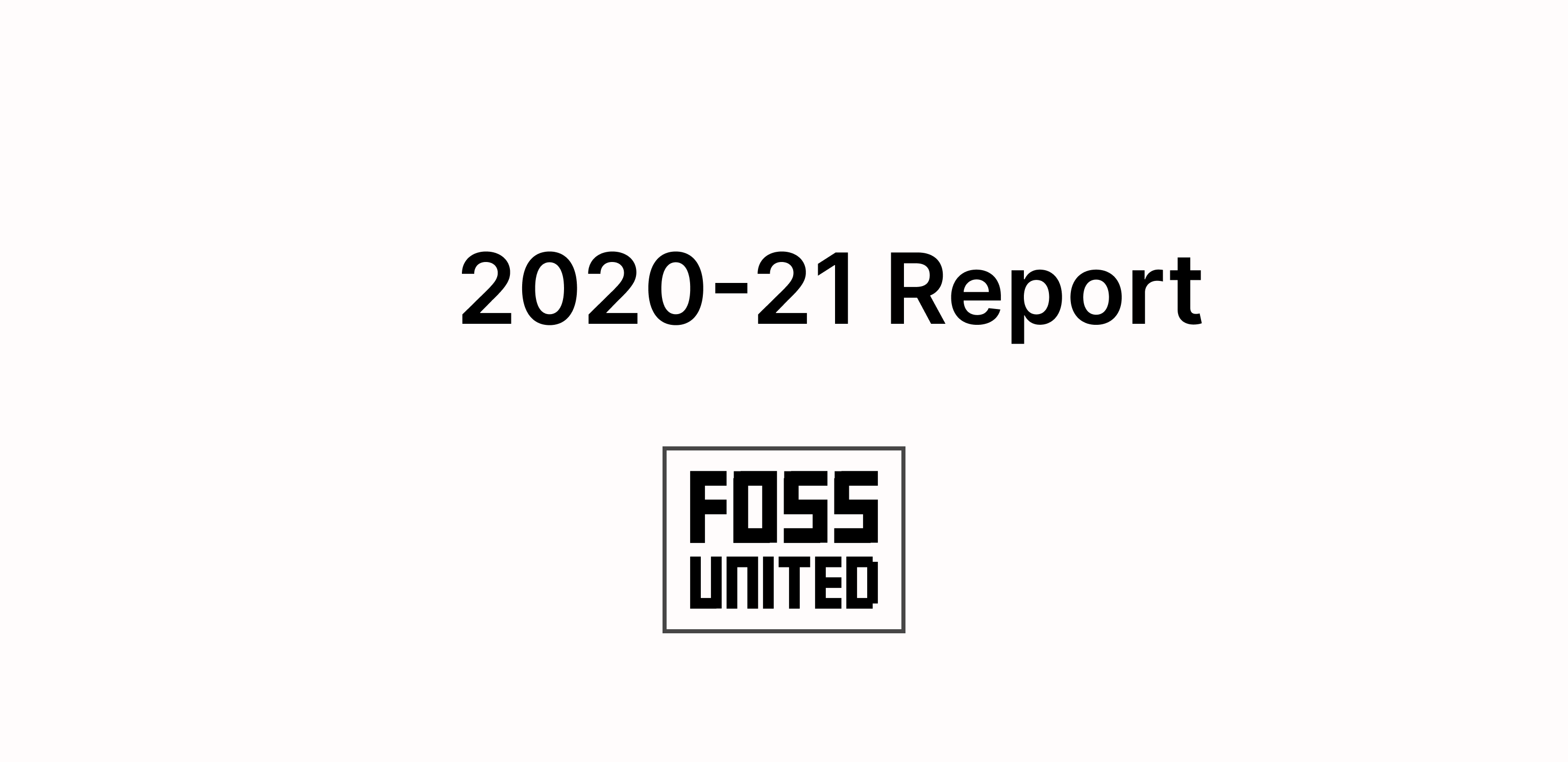 FOSS United 2020-21 report - Cover Image